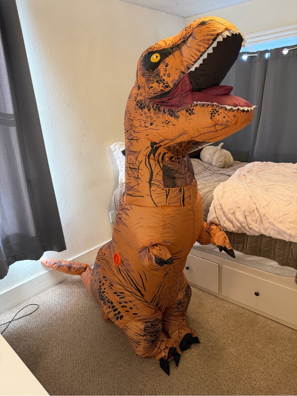 Inflatable Orange T-Rex Kids Costume - Fun Dinosaur Outfit one size KIDS